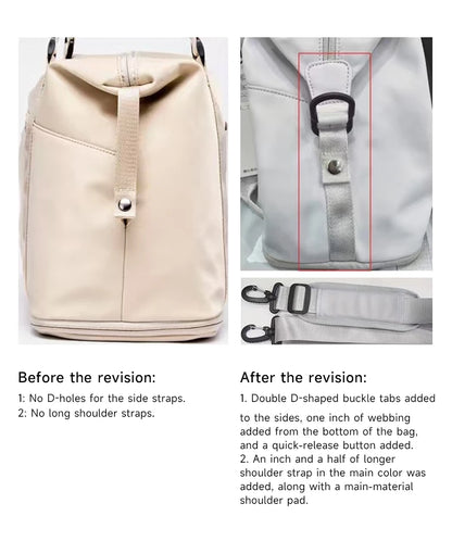 LEE Expandable Large Capacity Luggage Travel Handbag Women Sports Fitness Gym Yoga Bag Waterproof Dry Wet Pocket Duffel Bag.