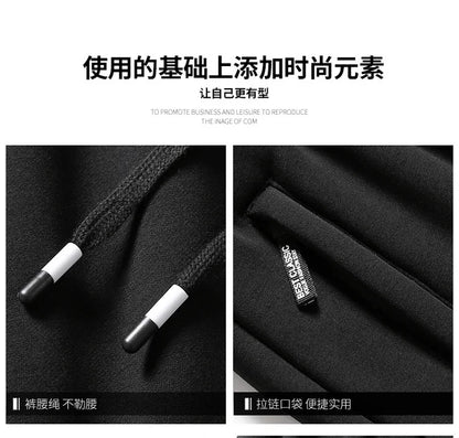 Winter Men's Cotton Fleece-Lined Sweatpant Men Plush Thick Lambswool Thermal Drawstring Trousers Casual Comfortable Sports Pants.