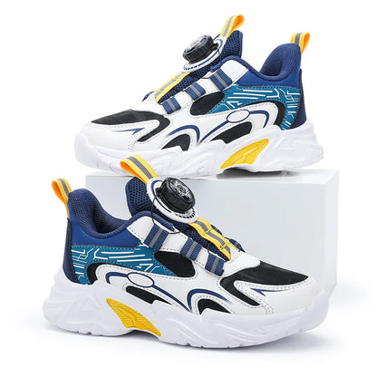 Design Boy Shoes Children Sneaker Size 28-39 Fashion Autumn New Kids Daily Walking Tennis Shoes Sports PU Leather Boy Sneaker