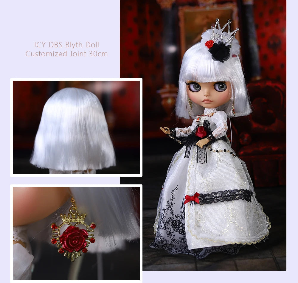 ICY DBS Blyth Doll BJD Joint Body tan Skin Matte Face Set Doll 1/6 30cm Girl Gift Anime SD.