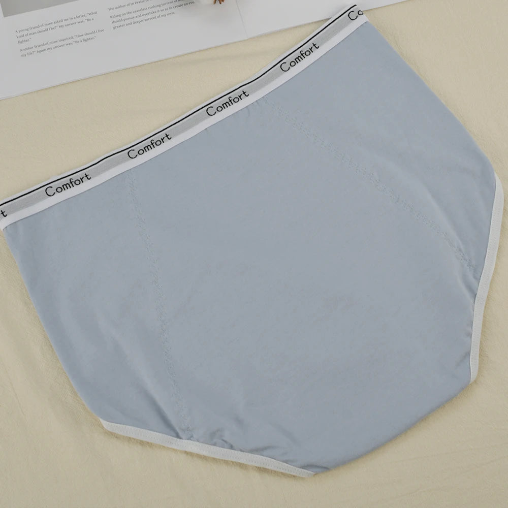 1Pack Women's Period Underwear Mid Waist Anti-Leakage Cotton Panties Comfortable Menstrual Briefs for Teens Ladies Intimates.