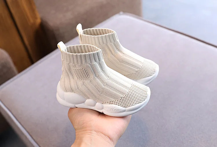 Kids Sock Shoes Knitted Fashion High Top Sneakers for Boys Girls Casual Sport Sock Sneakers 2-6 Years Children Tennis Shoes.