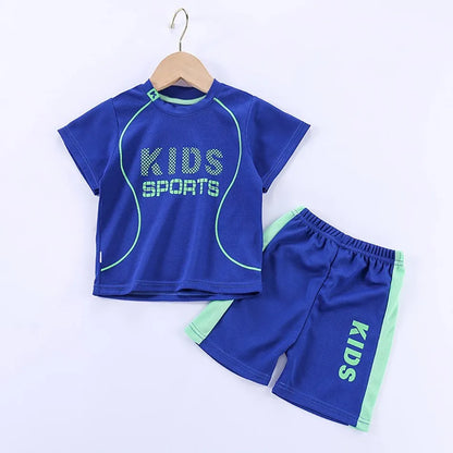 Children Clothing Set Kids Short Sleeved Summer Outfit Quick Drying Football Set Boy Girl Sport Wear Soft Breathable 1-12 Years