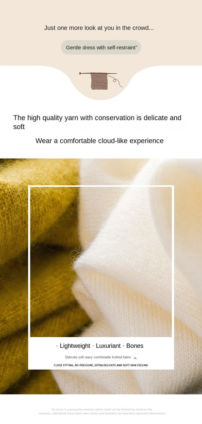 Herbst Winter frauen Pullover Oansatz Kaschmir Solide Pullover Schlank Bodenbildung Shirt Langarm Casual Grundlegende Pull Femme Pullover.