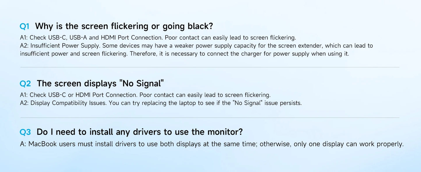 Dopesplay 14.1inch Laptops Screen Extender Triple Dual 1200P IPS Portable Monitor for Windows PC MacBook Chrome Laptop 13.3-17.3.