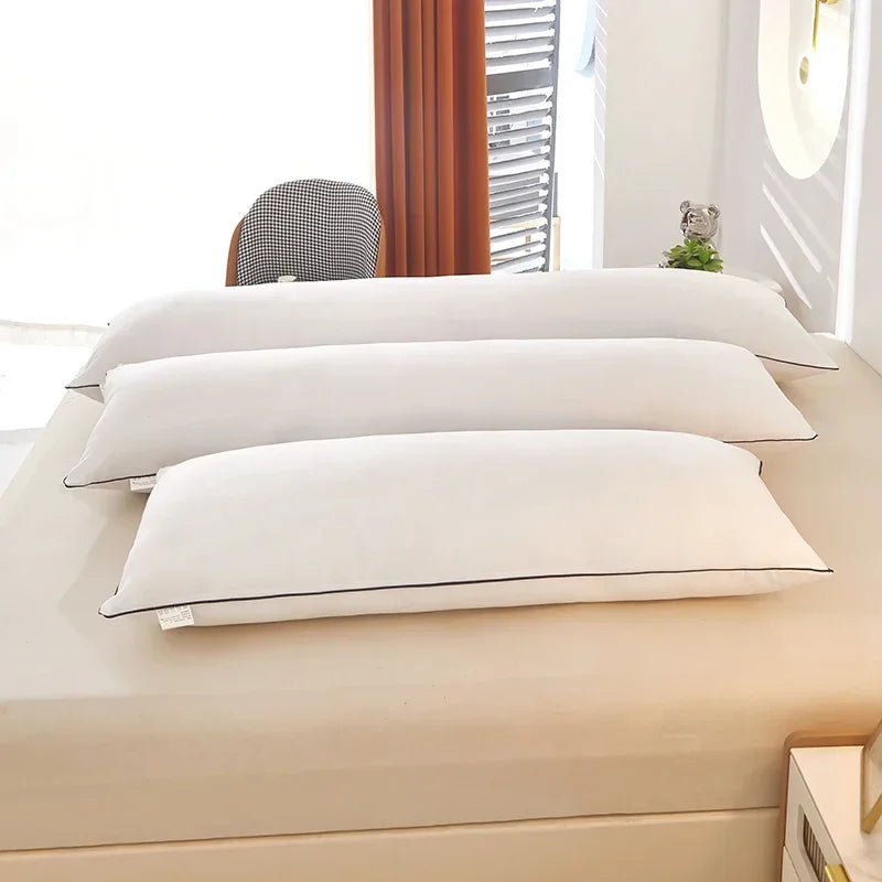 1pc White Pillow Core Home Bed Long Pillows подушки Washable Pillow Skin-friendly Neck Cushion almohadas para dormir.