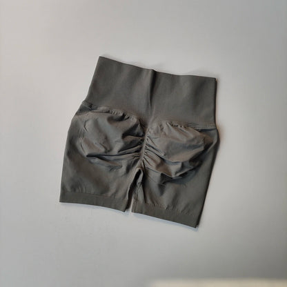 Summer High-Waist Women's Yoga Shorts Breathable Fitness Shorts Butt Lift Sports Running Cycling Push-Up Workout Gym Shorts