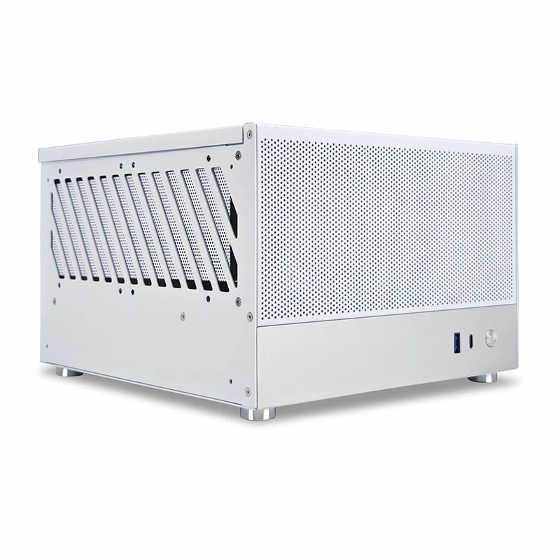 METALFISH T20 Mini ITX White Case 9L Compact PC Chassis Support Flex PSU/240mm GPU/100mm Cooler/180 Liquid Cooler.