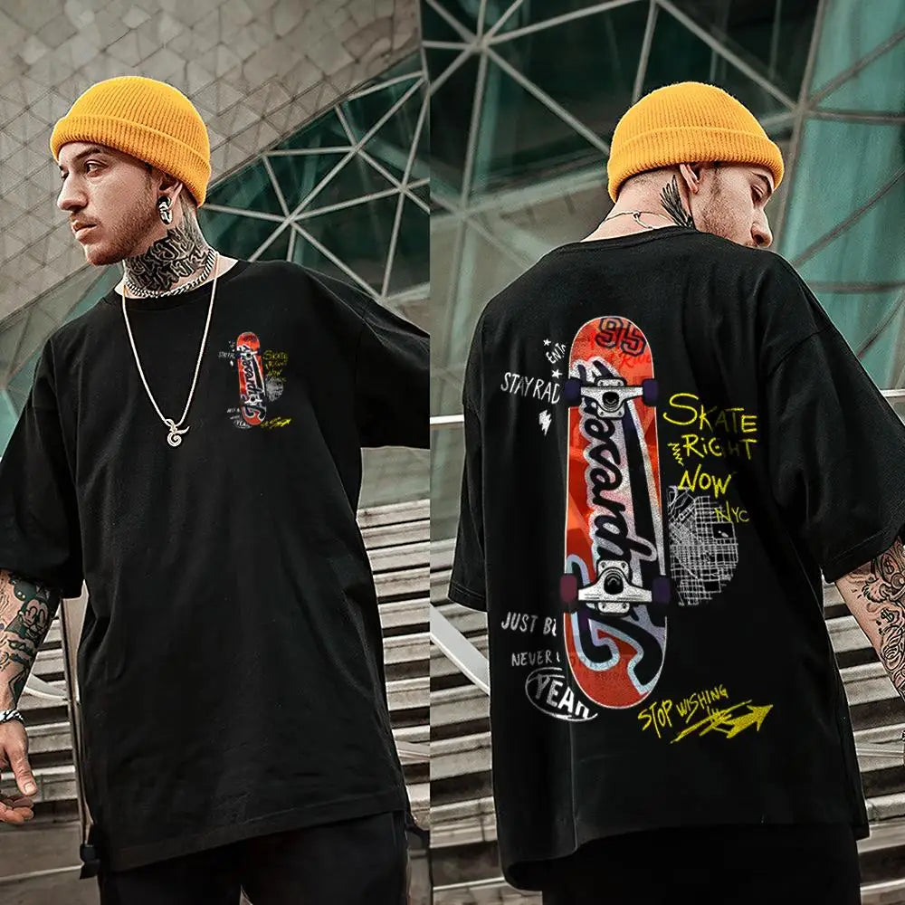 Man Hip Hop T-Shirt 3d Skateboard Men's Sport Shirt Oversized Loose Sweatshirt Casual Short Sleeve Tee Top High Quality Clothing.