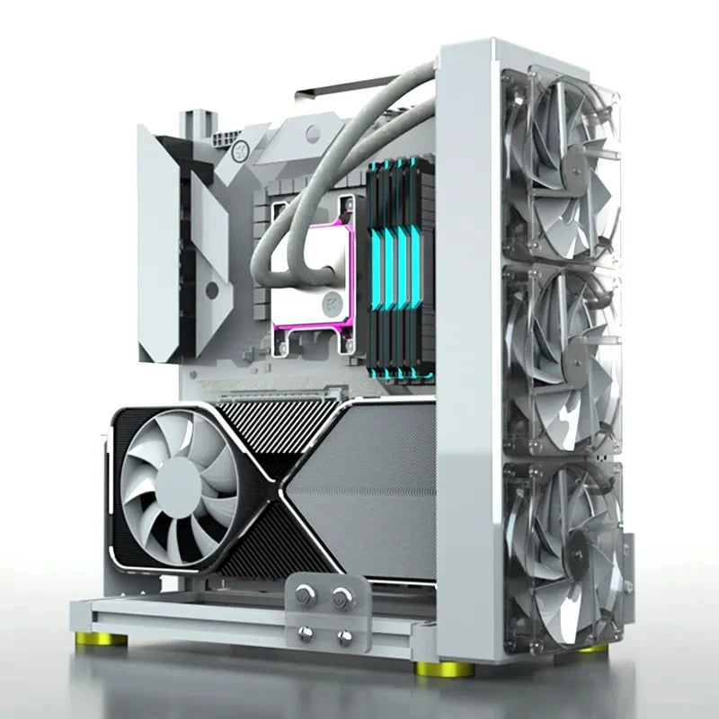 Open PC Case Frame Rack ITX MATX ATX EATX Gamers Cabinet DIY Water Cooler Desktop PC Creative Gabinete Gaming Chassis MOD.