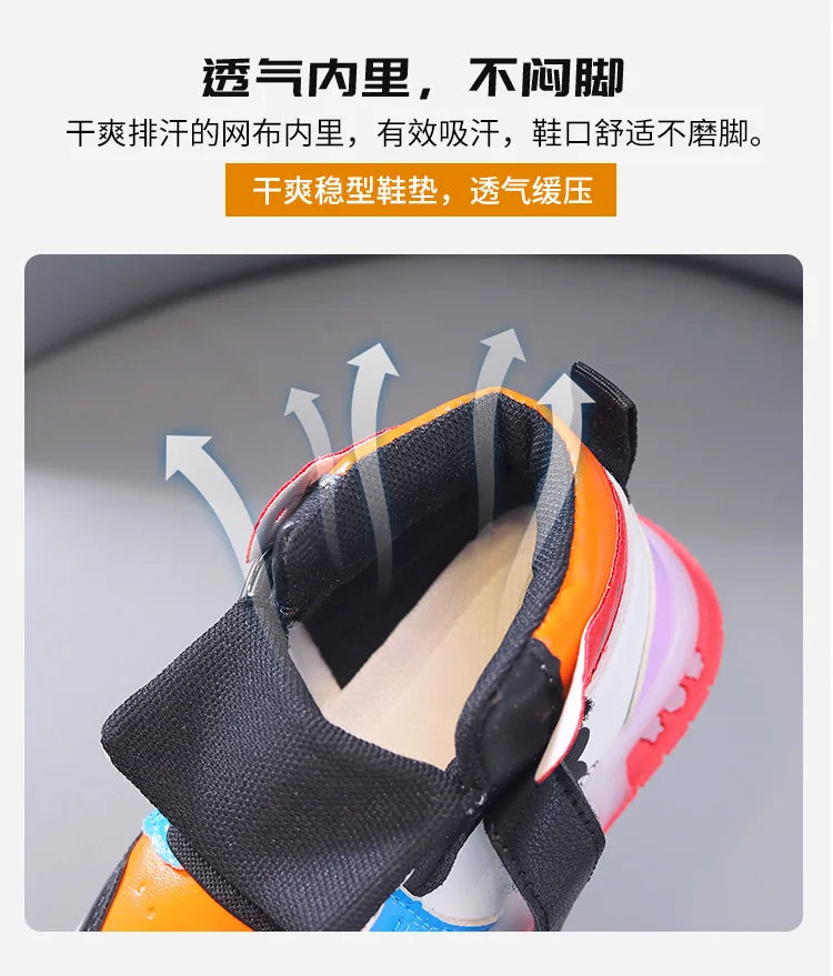 Disney Children's Sneaker Cute Minnie Mickey Cartoon Led Lighted Shoes for Kids Boys Girls Luminous Shoes Toddler Flash Lights.