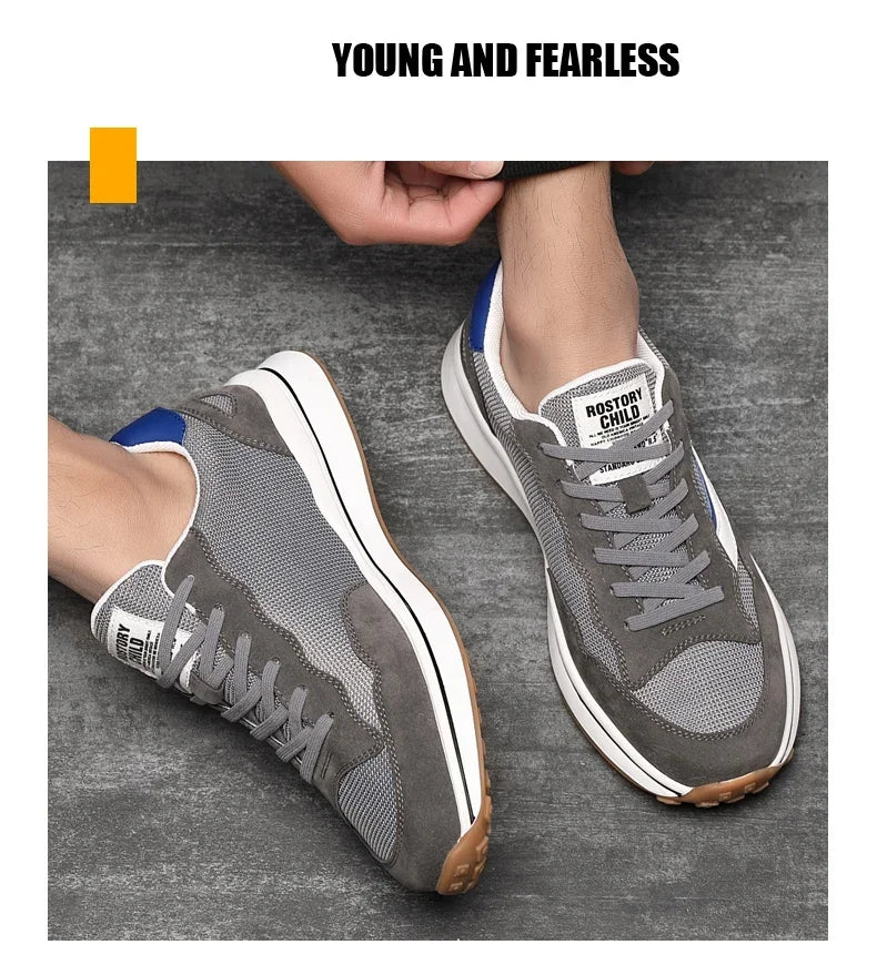 High Quality Flat/6/8 Cm Men Elevator Sneakers Summer Casual Trainers Height Increase Shoes Mesh Student Running Men Lift Shoes