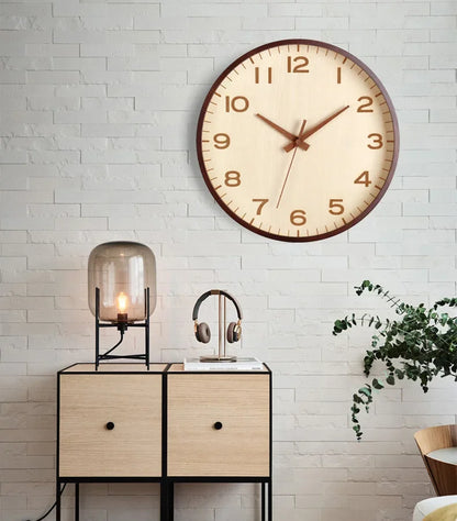 Wanduhr Wohnzimmer Zuhause Wandbehang Massivholz moderne einfache Uhr mittelalterliche Uhr Log Schlafzimmer Dekoration