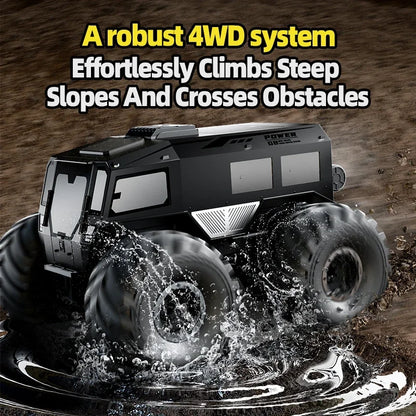 Q210 Amphibious Rc Car Dual Control 4WD Off-road Remote Control Waterproof Vehicle 2.4G Electric Climbing Crawler Toys for Kids.
