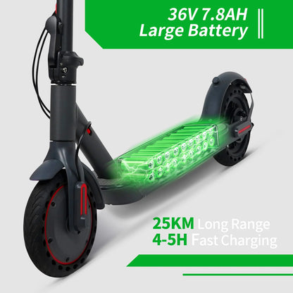 ATSANT TS07 Electric Scooter 600W 36V 10.5ah 31KM/H 35KM Long Range 8.5Inch Tyres with Shock Absorption Turn Signal Escooter