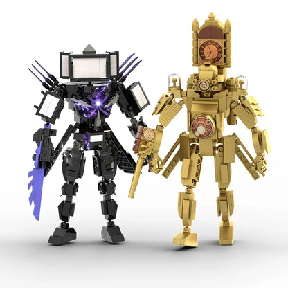 Moc Skibidi Toilet Action Figures builing blocks,Camerman Titan Speakerman Surveillance Man TVMan Boys Bricks Toys For Kids Gift