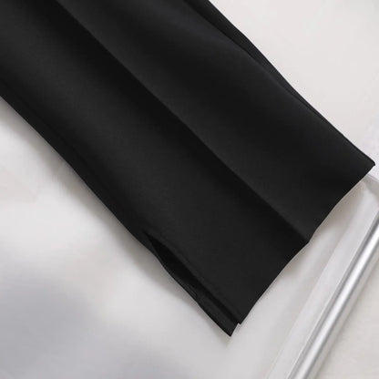 Men's Straight Baggy Casual Pants Korean Slit Personality Suit Trousers Fashion Formal Business Male Streetwear Gray Khaki Black