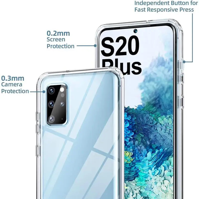 360 Full Body PC+TPU Protective Case Cover For Samsung Galaxy S22 S23 S21 S20 FE Ultra Plus S10 S9 S8 Plus Note 20 10 8 9.