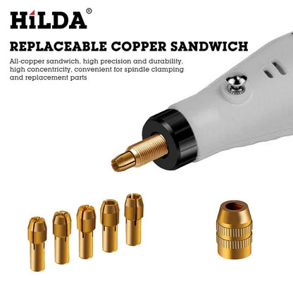 Hilda 12V Schnitz stift mit Schleif zubehör Set multifunktion aler Mini Carving Pen Mini Diamant Dreh werkzeug