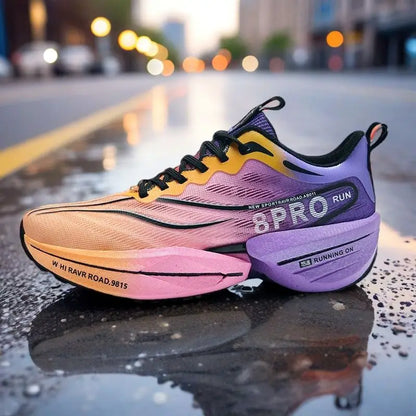 Men's Running Shoes Carbon Plate Racing Marathon Athletic Shoes Cushioned Comfortable Road Sneakers Teenage Training Shoes.