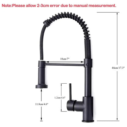 Matte Black Pull Down Kitchen Faucet Chrome Dual Modes Nozzle Hot Cold Water Mixer Crane Tap Brass Spring Kitchen Sink Faucets