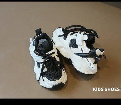 Girl Child Sport Shoe 2024 Spring Mesh Breathable Toddlers School Running Sneakers Fashion Non-slip Kids Boys Basketball Shoes.