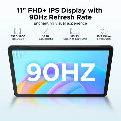 DOOGEE Tab E3 Tablet 11" Screen Android 15 Gemini AI 7.5mm Ultra-thin 32GB (8+24) 256GB Dual Speakers 8800mAh Battery Smart Pad.