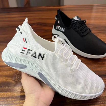 Spring White Casual Shoes Breathable Non-slip Walking Sneakers Men Shoes Outdoor 2024  Comfortable Fashion Lace Up Running Shoes.