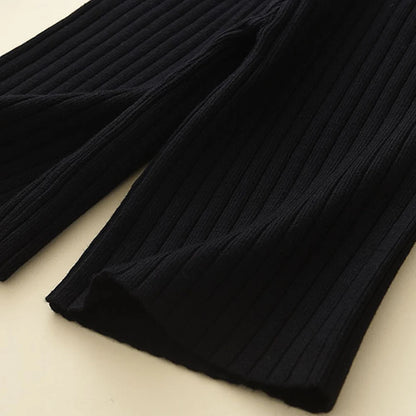 Bear Leader Bow Baby Sweatshirt + Pants 2pcs Set New Children Knitting Outfit for 2-6Years Kids Tracksuit Winter Girls Clothes.