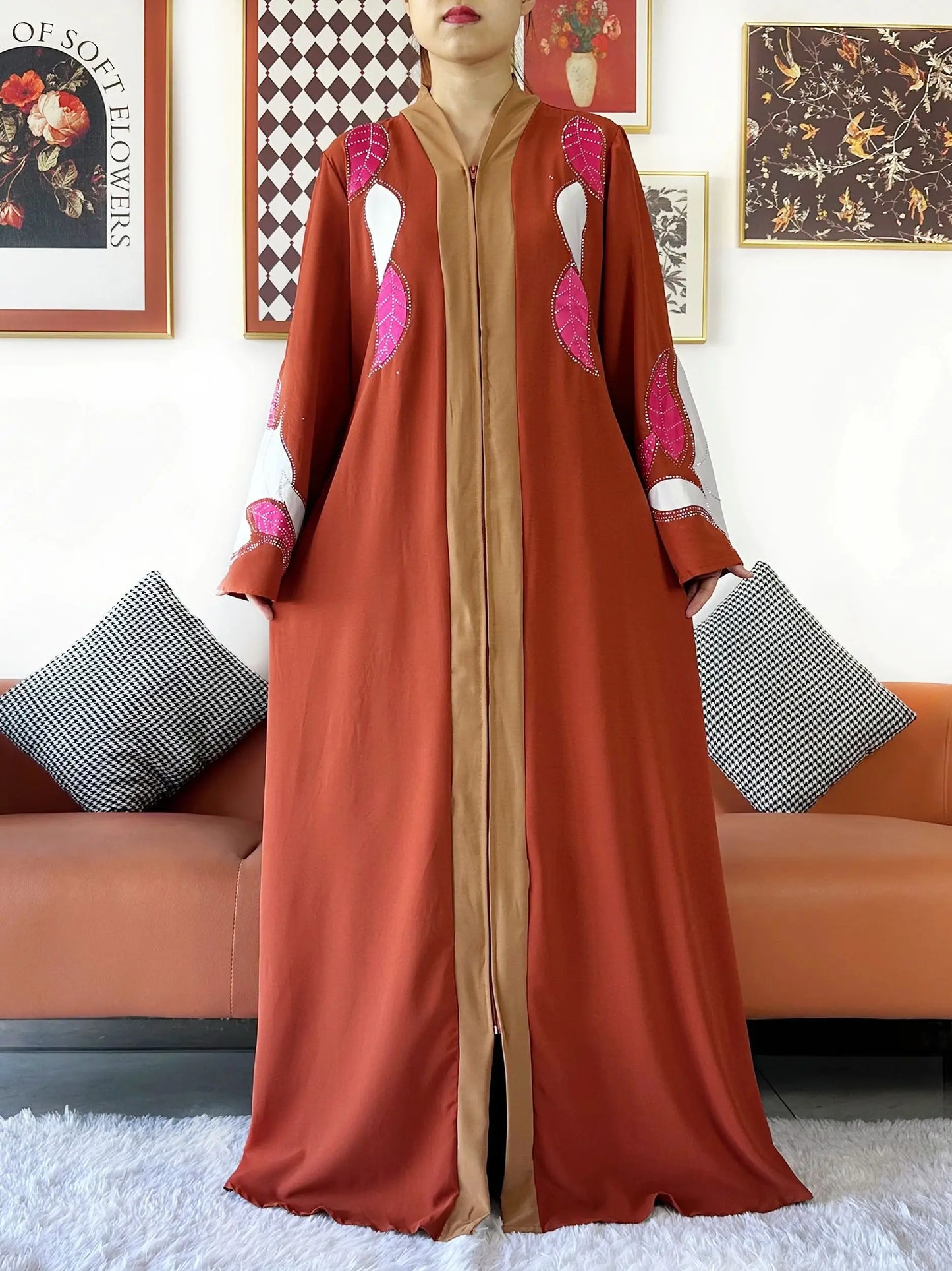 High Grade Fabric Women Party Dress Chiffon Open Abaya Muslim Women Dress Islamic Clothing Cardigan Abaya Women Muslim Dress