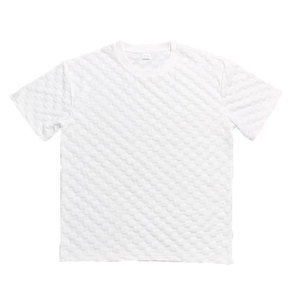 European and American Oversized Fashion Brand Men's Summer New Chessboard Plaid Loose Sports and Leisure Two-Piece Set.