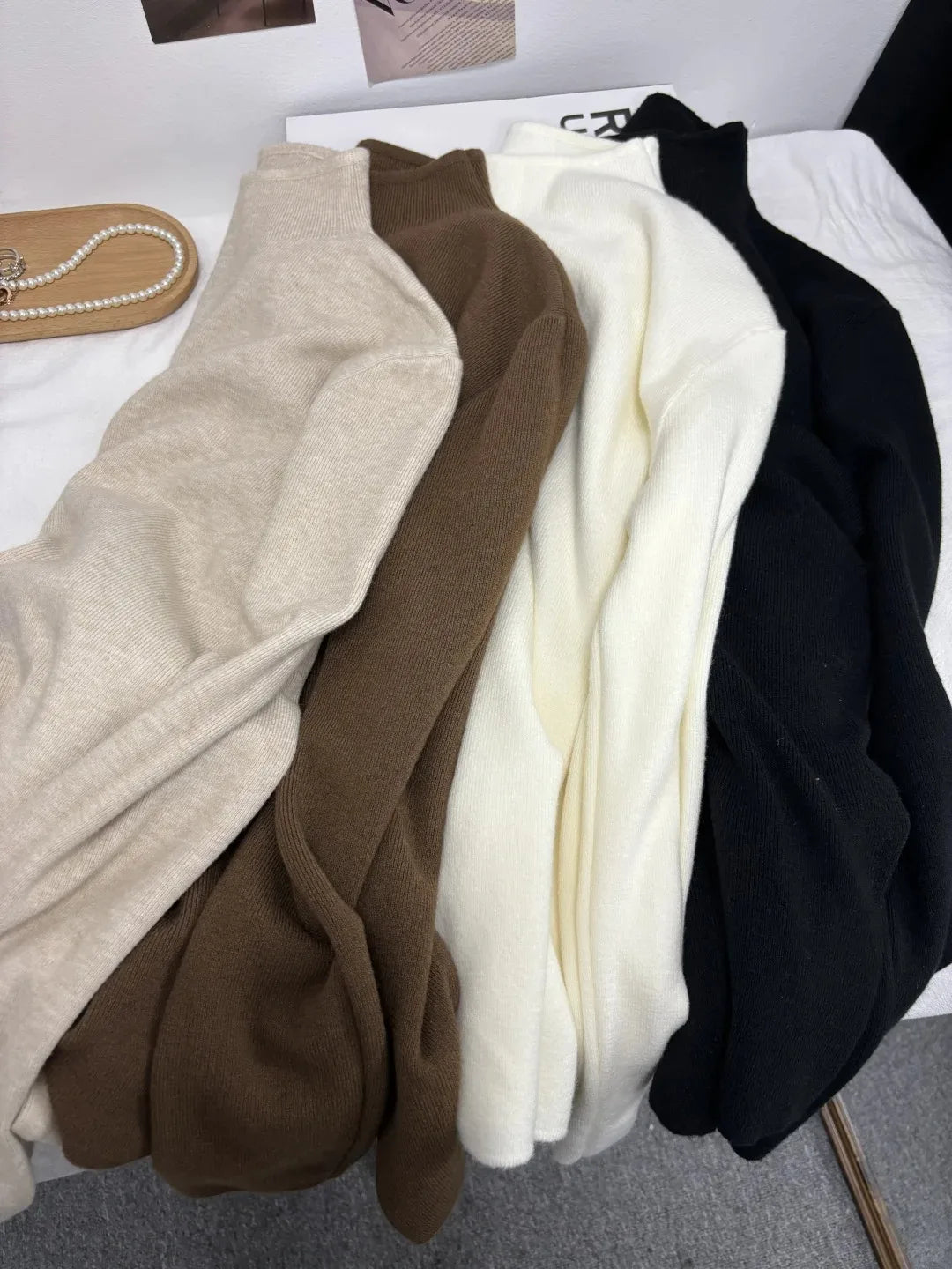 2025 Autumn Winter Fashion Turtleneck Ladies Solid Sweater Women's Casual Vintage Knitted Long Sleeve Pullovers Woman Clothing.