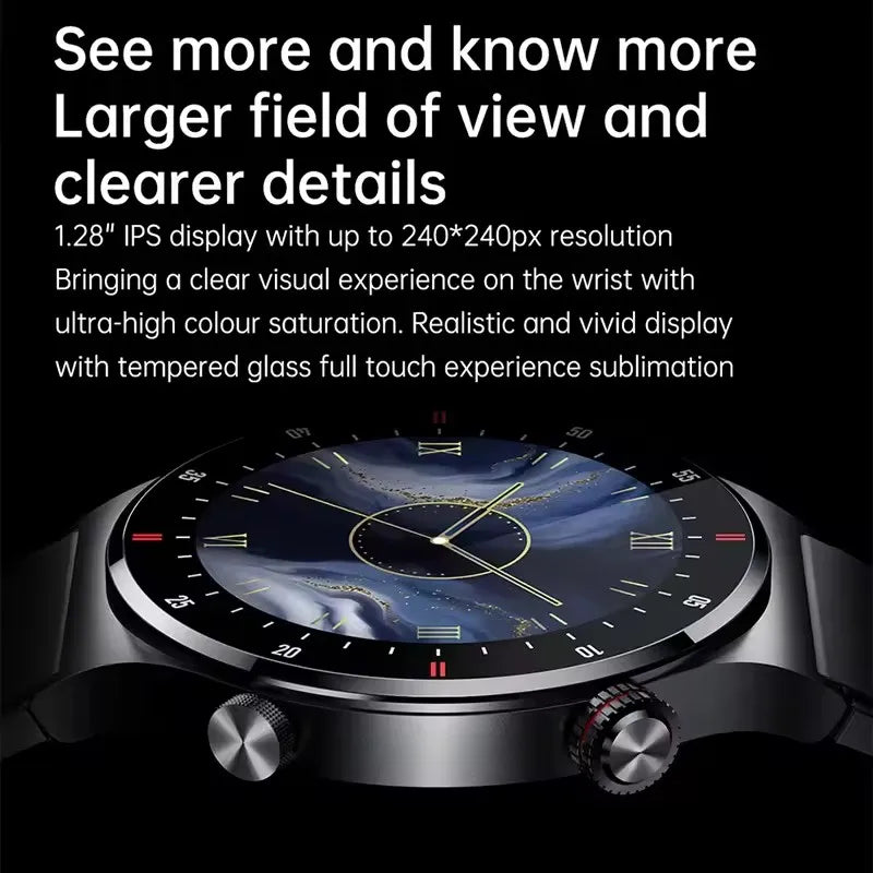 2025 NFC Bluetooth Call Smart Watch Men Full Screen GPS Sports Bracelet Waterproof ECG Health Monitor SmartWatch for IOS Android.