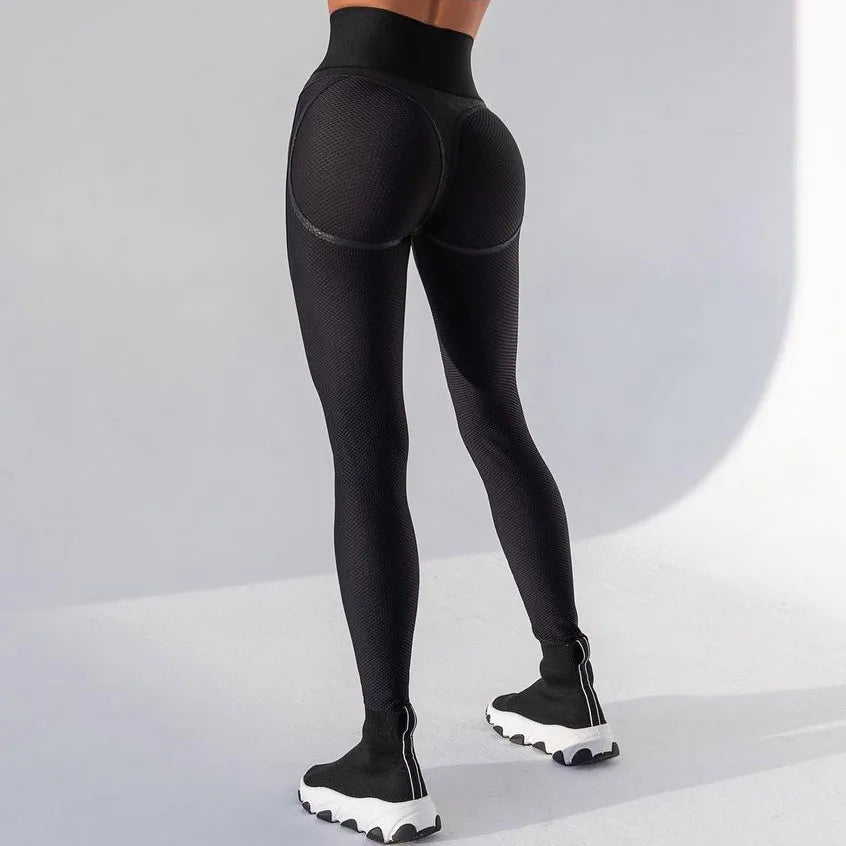 Women's Pants Gym Leggings Ultra-thin Mesh Design Yoga Sport Tights Outdoor Jogging Fitness High Waist Sweatpants.