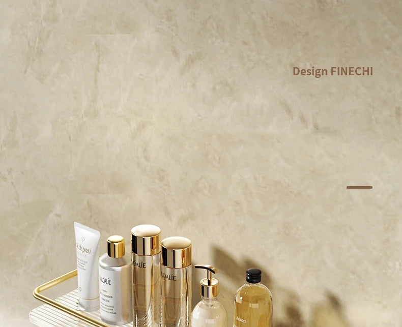 Punch-freies Luxus Badezimmer Regal Regale Wand Shampoo Kosmetische Lagerung Rack Für Küche Halter Platz Acryl Organizer
