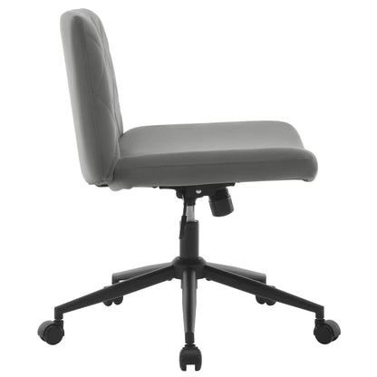 WOLTU Ergonomischer Bürostuhl aus Samt, drehbarer Rollenstuhl, Rückenlehne, gekreuzte Beine, neigbarer, höhenverstellbarer Schminkstuhl