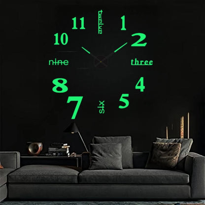 2023 Modernes Design, große Wanduhr, 3D-DIY-Quarzuhren, modische Uhren, Acryl-Spiegelaufkleber, Wohnzimmer, Heimdekoration, Horloge