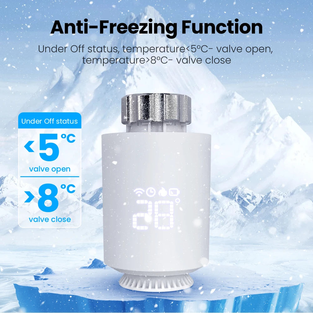 AVATTO Tuya ZigBee Thermostat Radiator Actuator Smart TRV Thermostatic Valve Temperature Controller Support Alexa Google Home.