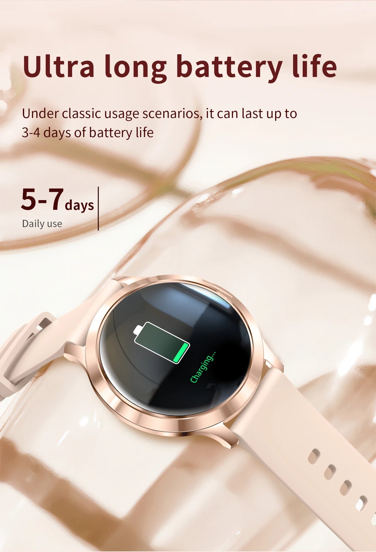 New Women Smart Watch 1.32"Ultra-thin AMOLED HD Screen Sport Fitness Bracelet Custom Watch Face Bluetooth Call Luxury Smartwatch.