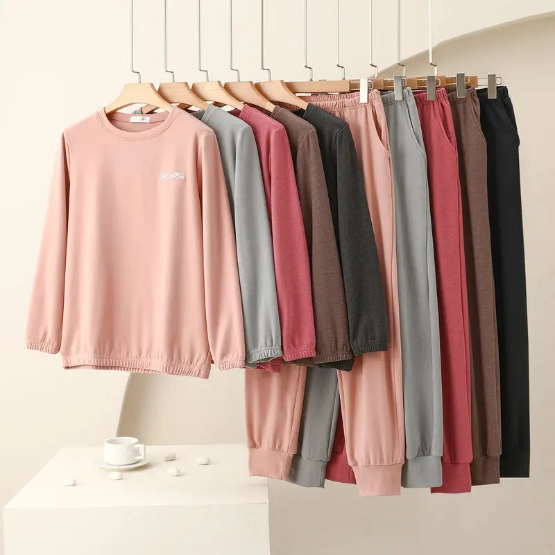 Women's Loungewear Warm Pajamas Autumn Winter New Long Sleeve Trousers House Suit Ladies Pyjamas For Women Nightie.