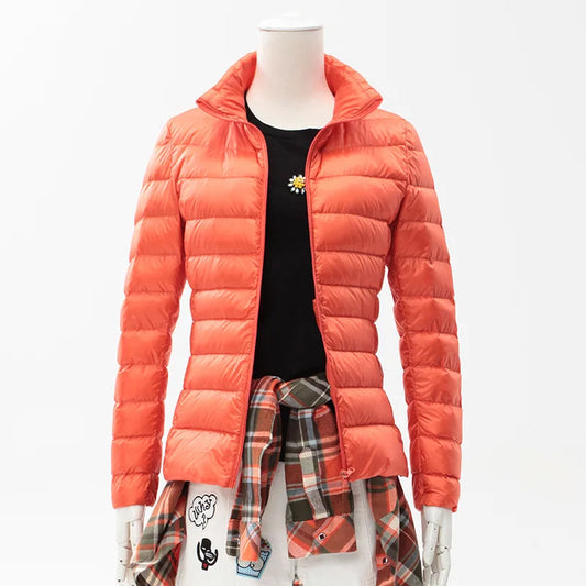 13 Farben Frauen Frühling Puffer Mantel 2023 Neuheiten Ultra Licht Weiße Ente Unten Jacke Koreanische Slim Fit Kurze Parkas