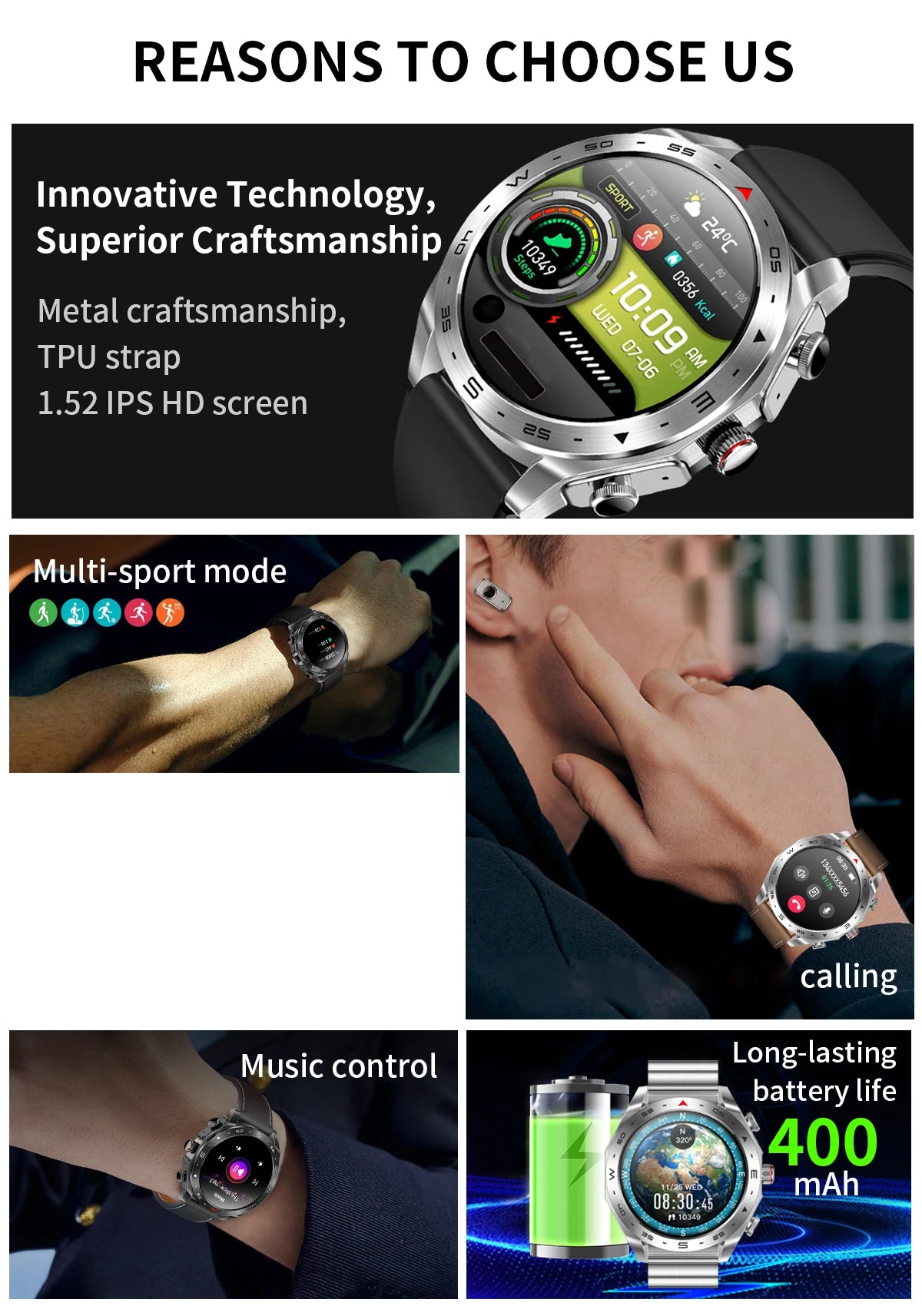 2024 New Smart Watch TWS 2-in-1 Bluetooth Earphones HIFI 9D Sound Quality Bluetooth Call For Men and Women Sports Smartwatches.