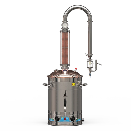 HOOLOO CT Distiller Electric Hydrolat Essential Oil Still Moonshine Still Copper lid Glass Copper Mesh Column Home Fragrance.