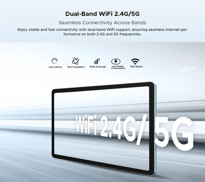 DOOGEE Tab E3 Tablet 11" Screen Android 15 Gemini AI 7.5mm Ultra-thin 32GB (8+24) 256GB Dual Speakers 8800mAh Battery Smart Pad