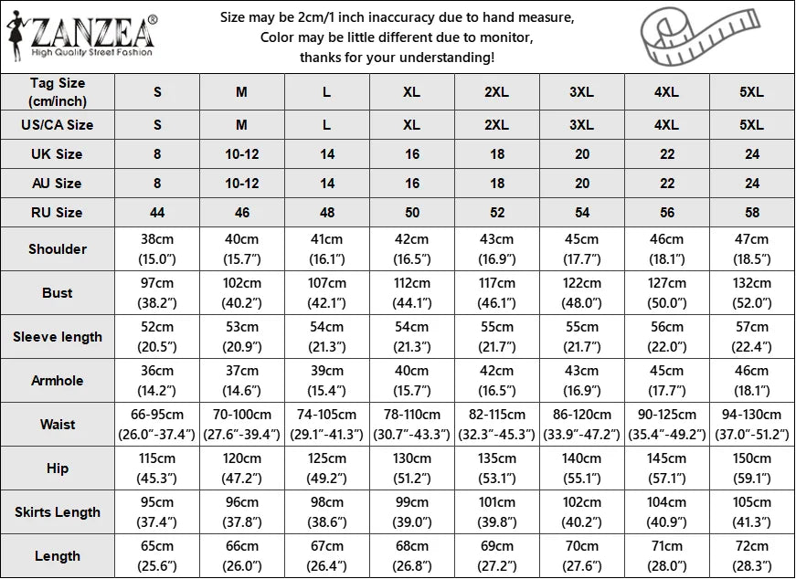 ZANZEA Elegant Women Autumn 2 Piece Sets Muslim Tracksuits Fashion Long Sleeve Tops Pleated Maxi Skirts Suit 2PCS Work Outfits.