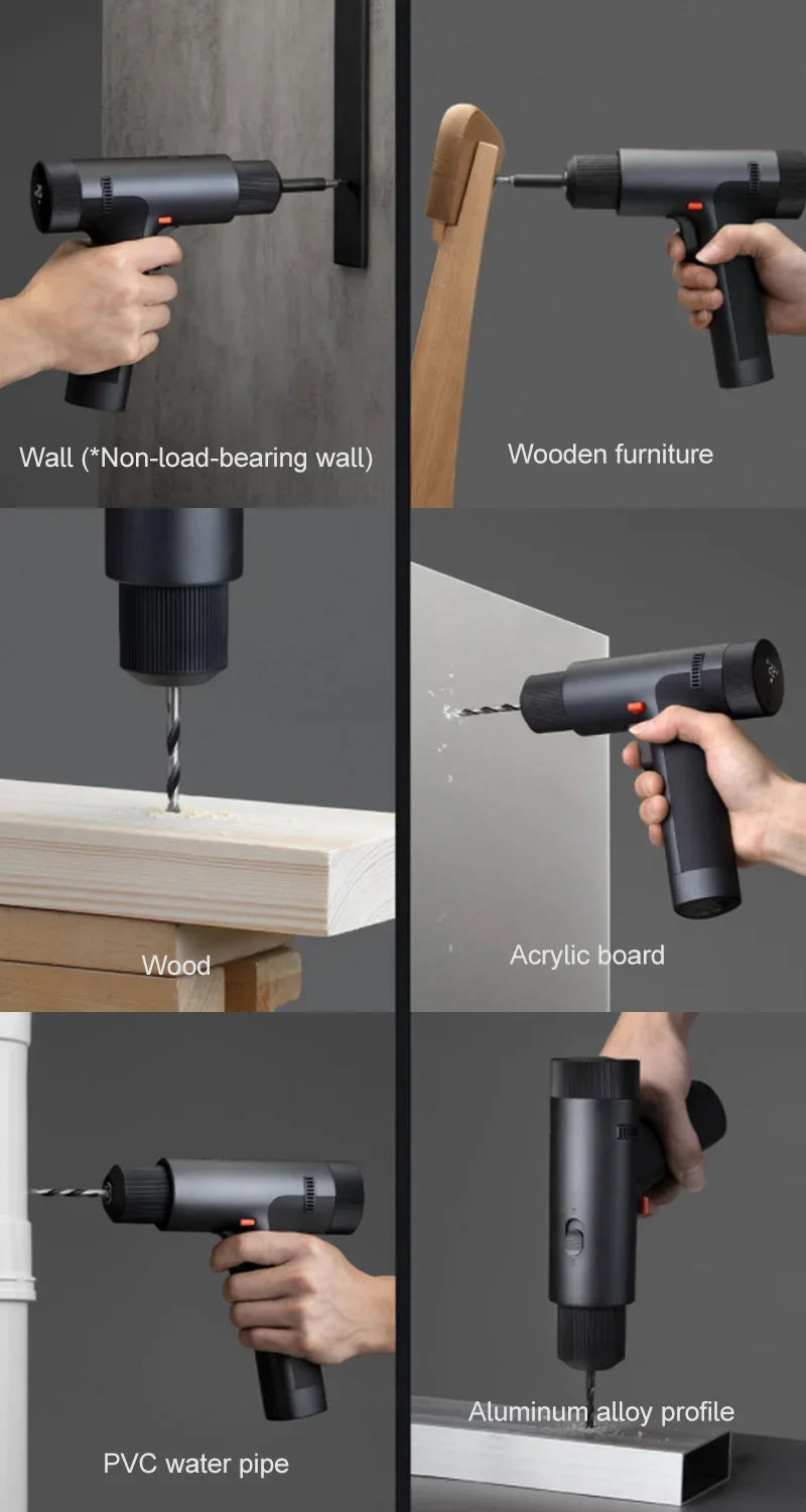 Neue Xiaomi Mijia Bürstenlosen Bohrmaschine Schraubendreher Smart Home Power Tool Typ-C Wiederaufladbare Multifunktionale Akku-bohrschrauber
