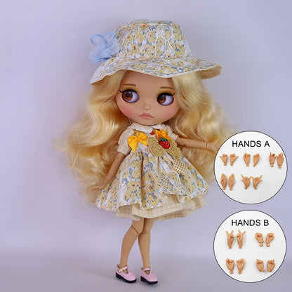 ICY DBS Blyth Doll BJD Joint Body tan Skin Matte Face Set Doll 1/6 30cm Girl Gift Anime SD