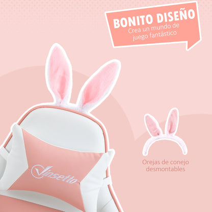 65x63x136-142cm vinsetto höhen verstellbarer pu drehbarer Gaming-Stuhl