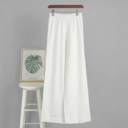 Tornova Zipper Strickjacke Pullover Anzug Weibliche Gestrickte Langarm Casual Mantel Breitbeinig Hosen Pullover frauen Zwei Stück Set