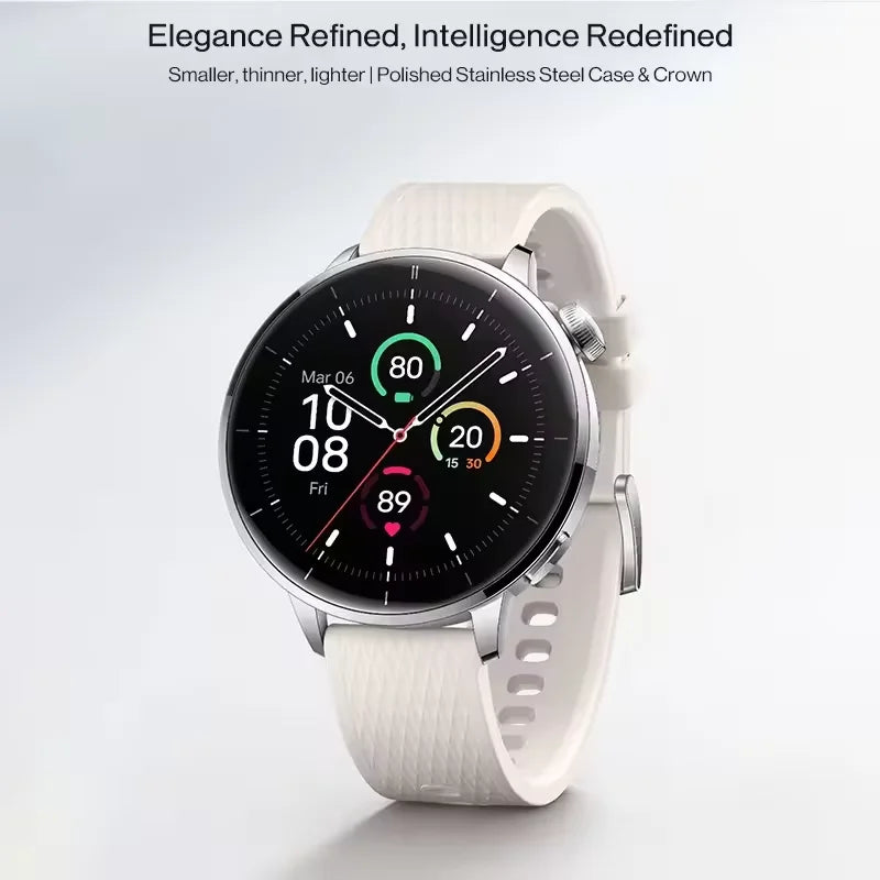 Global Version OnePlus Watch 3 43mm Smartwatch 1.32inches AMOLED Display Up to 60H Battery Life Wear OS by Google GPS NFC.